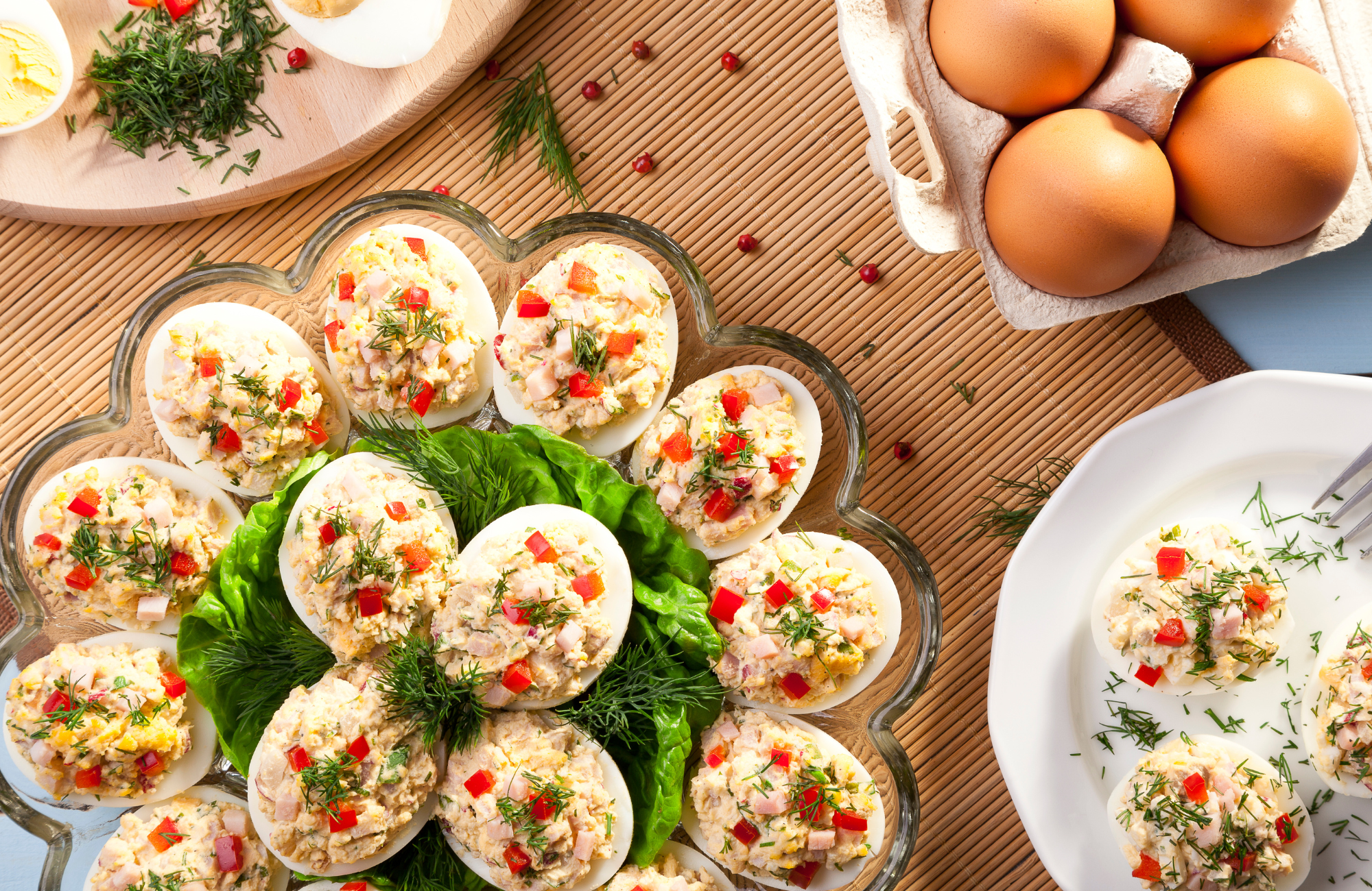 Nadjev za punjena jaja – sa šunkom i mladim lukom